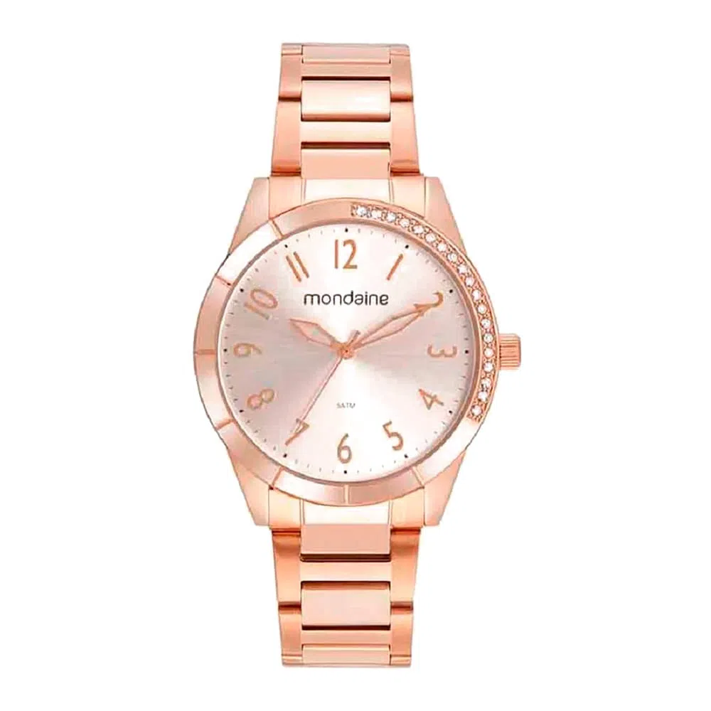 Relógio Feminino Cristais Mondaine Rosé 32522LPMVRE3