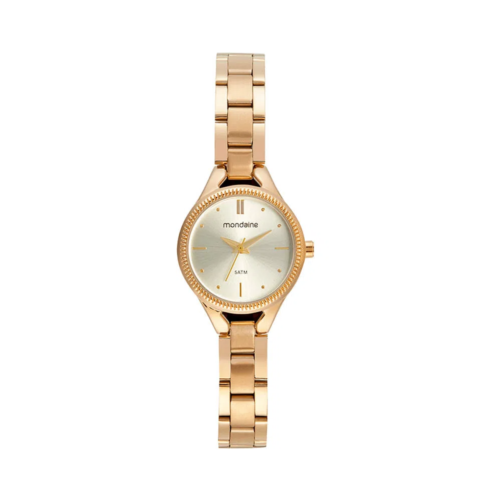 Relógio Feminino Minimalista Mondaine Dourado 32530LPMVDE1